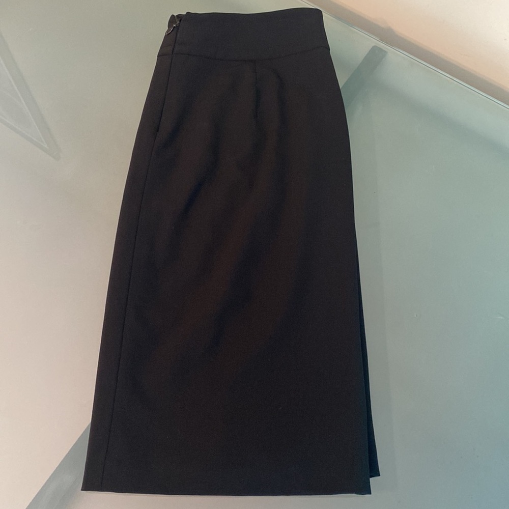 Banana Republic WOOL Black Pencil Skirt with Stretch Size 0 - Picture 5 of 5